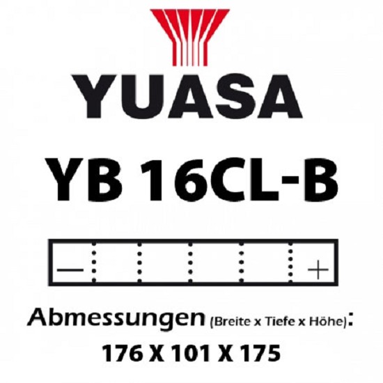 Batterie YUASA YB16CL-B 19 AH