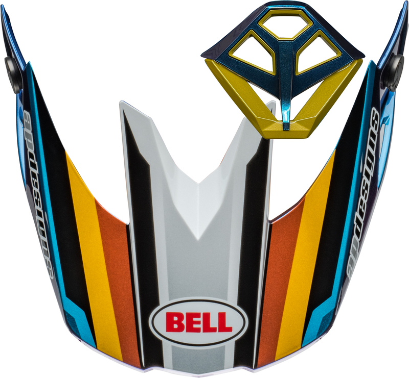 BELL Moto-10 Gewölbte Spitze und Mundstück-Kit - Tomac Replica 24 Gloss White/Gold