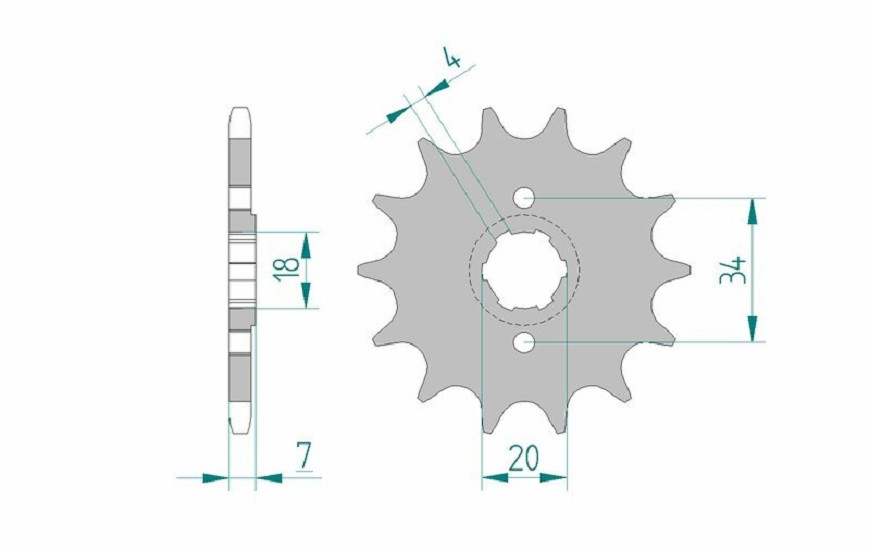 AFAM Standard Stahlritzel vorne 20203 - 520 AFAM Standard Stahlritzel vorne 20203 - 520