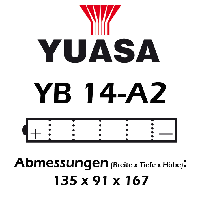 Batterie YUASA YB14-A2 14 AH