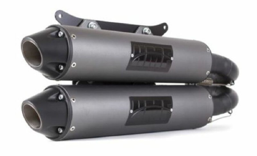 HMF Performance Series Schalldämpfer - Gebürsteter Edelstahl Edelstahl Polaris RZR XP TURBO