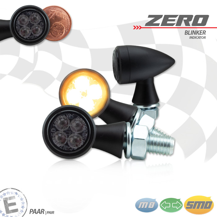 SMD-Blinker Zero Alu schwarz