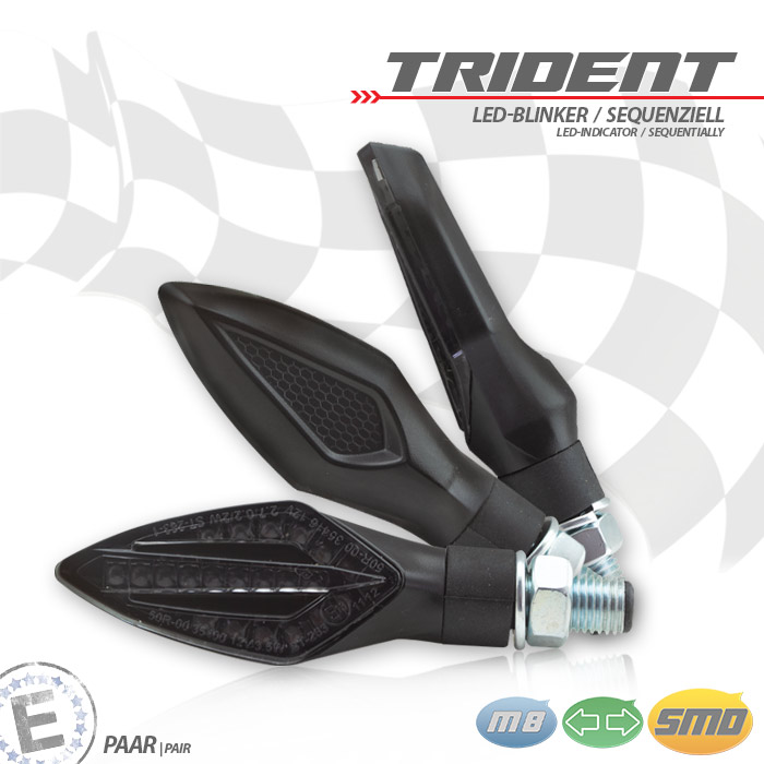 SMD-Blinker TRIDENT SEQ schwarz