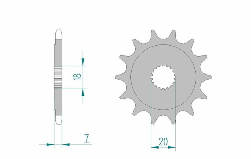 AFAM Standard Stahlritzel vorne 22202 - 520 AFAM Standard Stahlritzel vorne 22202 - 520