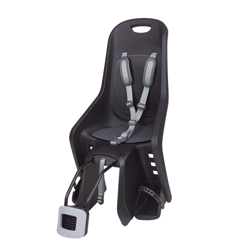 POLISPORT Bubbly Maxi Plus FF Rear Child Bike Seat Frame Mounting - Black/Dark Grey