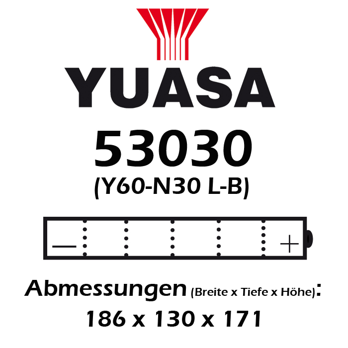 Batterie YUASA 53030 30 AH passend für BMW