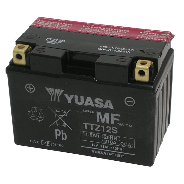 Batterie YUASA TTZ12S (CP) mit Säurepack 12V/11AH (10 Std.) [150x87x110] CCA=210A