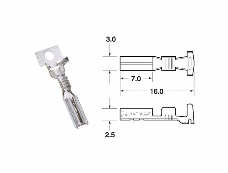BIHR Klemme weiblich Model 090 SMTO Ø 0,85 mm²/1,25 mm² - 50 Stück