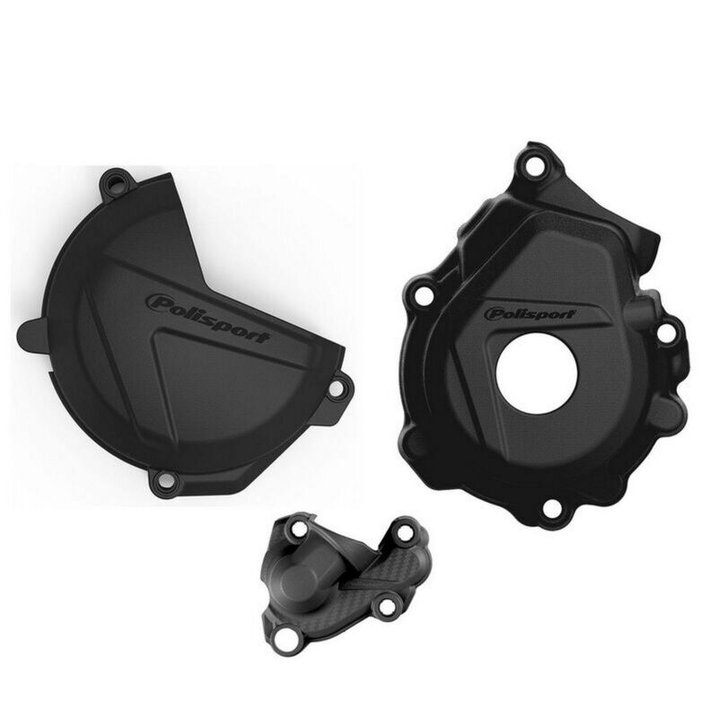 POLISPORT Kupplungs-, Zündungs- und Wasserpumpendeckelschutz Set - passend für KTM 250 / 350 XC-F / SX-F POLISPORT Kupplungs-, Zündungs- und Wasserpumpendeckelschutz Set - passend für KTM 250 / 350 XC-F / SX-F
