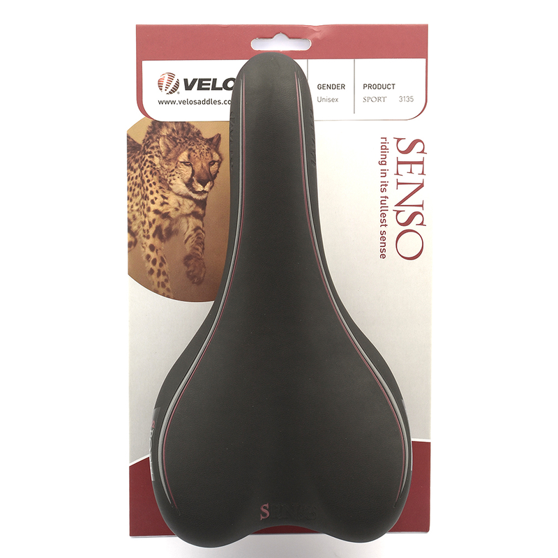 VELO Bicycle Saddle Sport Rails Steel Unisex Black