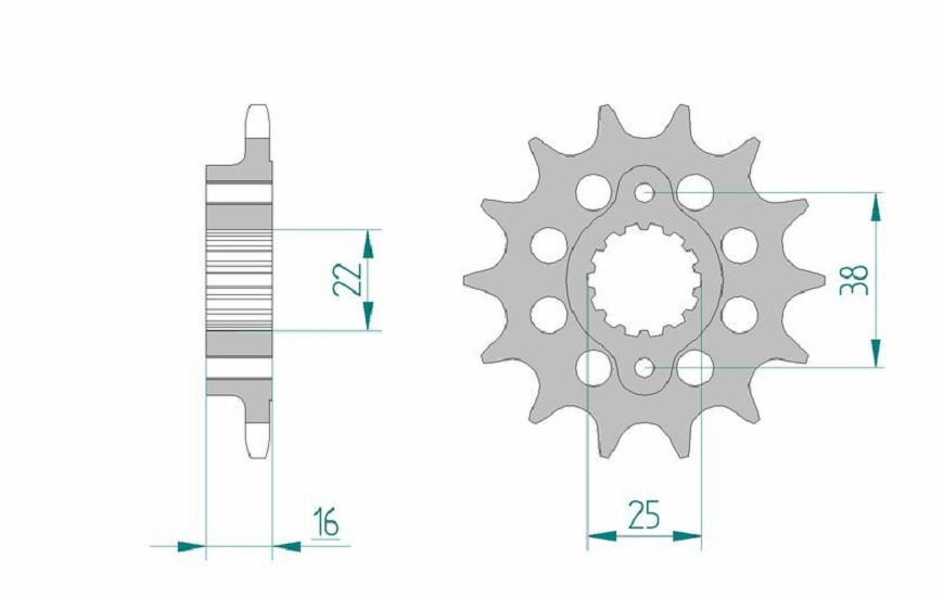 AFAM Standard Stahlritzel vorne 52611 - 520