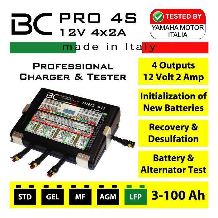 BC Batterieladegerät PRO 4S  4-Fach 12V