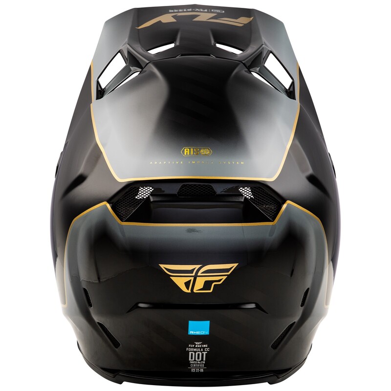 FLY RACING Formula CC L.E. Underglow Helm - Schwarz/Grau/Gold