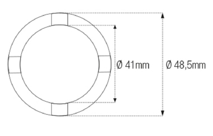 JMP Nutmuttern-Stecknuss für Lenkkopf Innen-Ø 41 mm/Außen-Ø 48,5 mm 4 Haken passend für Honda