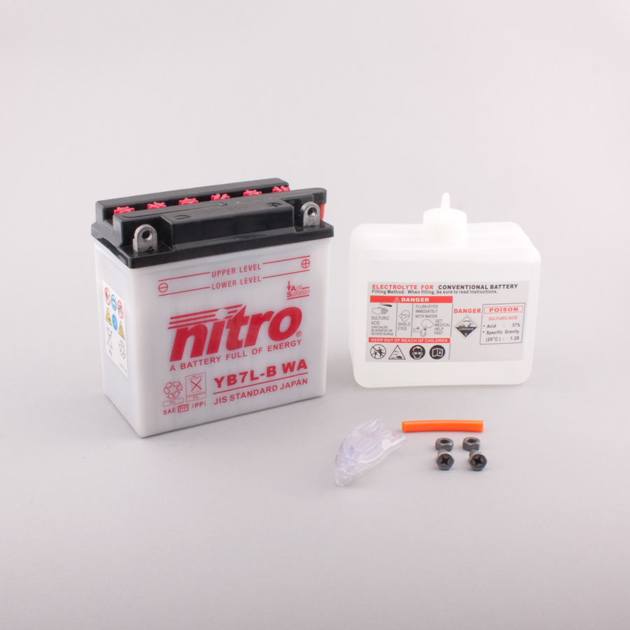 Batterie NITRO NB7L-B (CP) mit Säurepack 12V/8Ah [135x75x133] CCA=124A