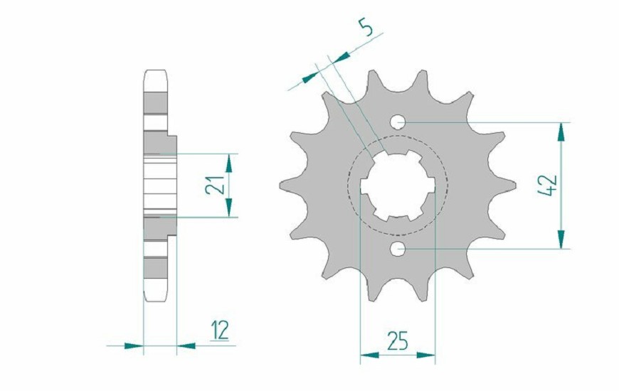 AFAM Standard Stahlritzel vorne 21501 - 530 AFAM Standard Stahlritzel vorne 21501 - 530