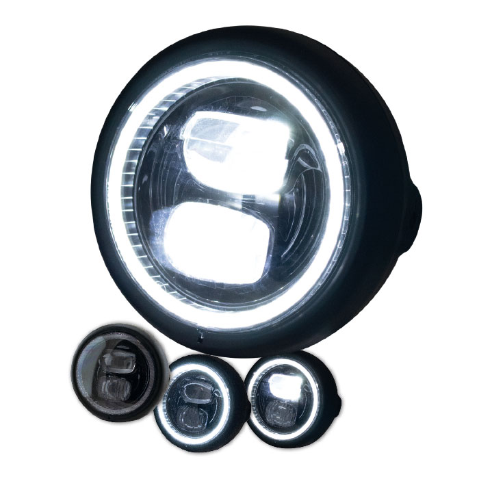 LED-Scheinwerfer Pearl 5-3/4 schwarz matt LED-Scheinwerfer Pearl 5-3/4 schwarz matt