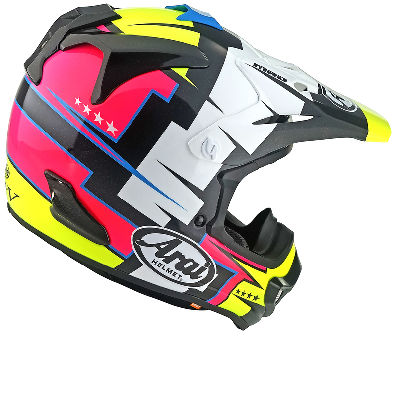 ARAI MX-V EVO Helm Battle - Gelb
