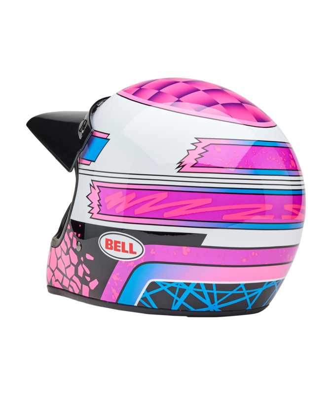 BELL Moto-3 Helm - Deathspray Gloss Pink Purple