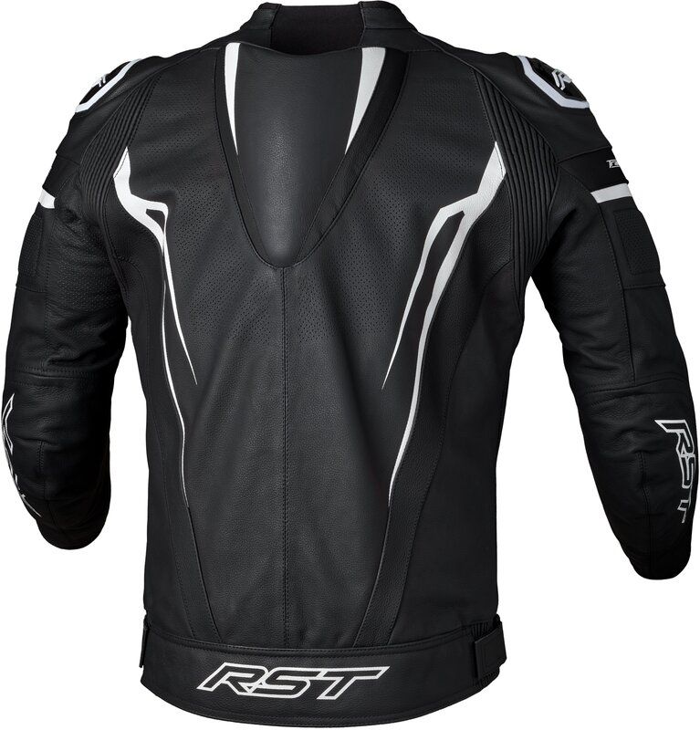 RST TracTech Evo 5 Lederjacke Herren - Schwarz/Weiss/Schwarz