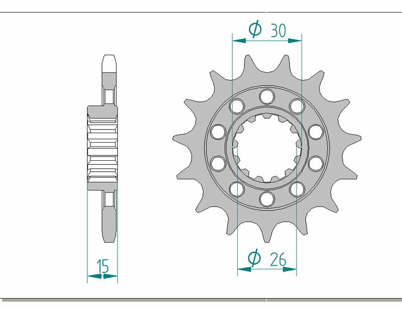 AFAM Standard Stahlritzel vorne 166800 - 525 AFAM Standard Stahlritzel vorne 166800 - 525