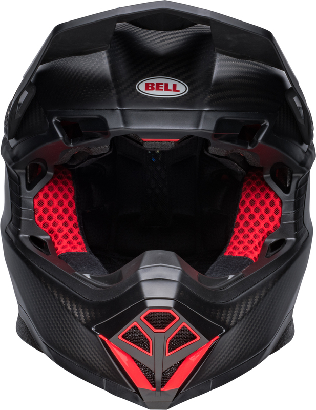 BELL Moto-10 Spherical Helm - Satin/Gloss Black/Red