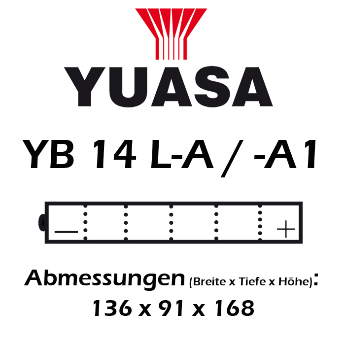 Batterie YUASA YB14L-A 14 AH