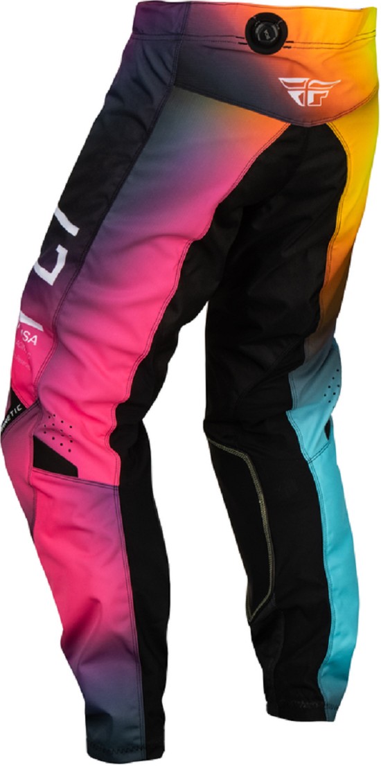 FLY RACING Kinetic Prodigy Jugendhose - Fuchsia/Blau/Hi-Vis