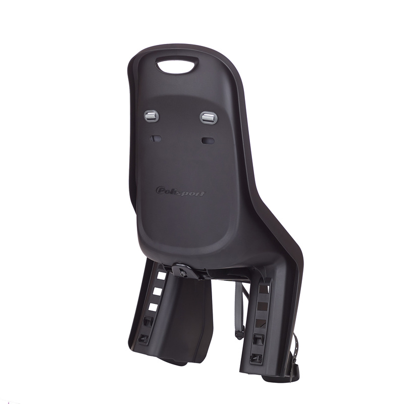 POLISPORT Bubbly Maxi Plus FF Rear Child Bike Seat Frame Mounting - Black/Dark Grey