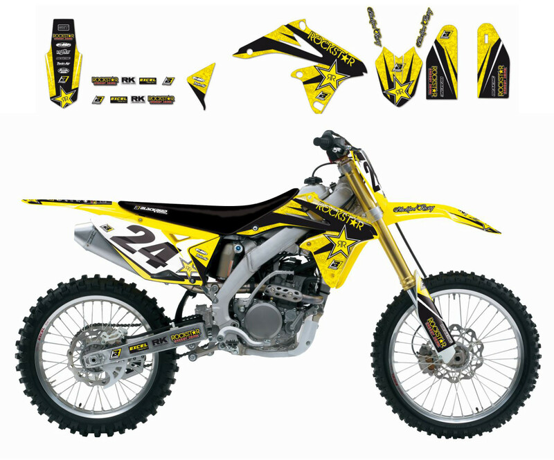 BLACKBIRD Rockstar Energy Deko-Kit passend für Suzuki RM125/250 BLACKBIRD Rockstar Energy Deko-Kit passend für Suzuki RM125/250