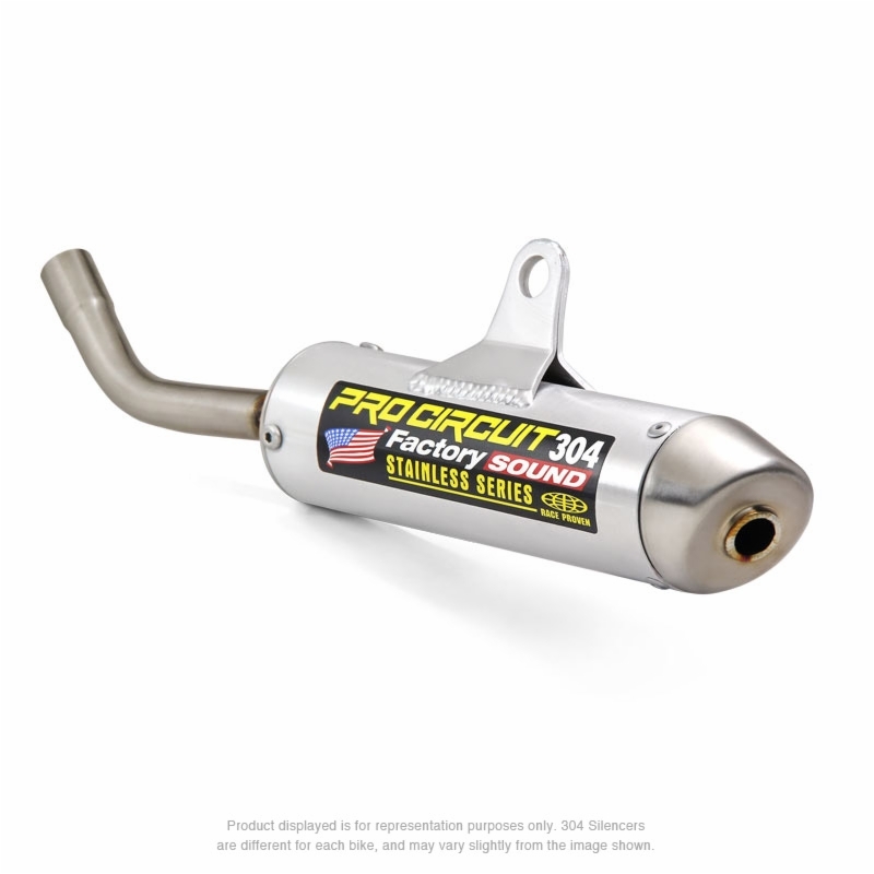 2-Takter-Schalldämpfer 304 PRO CIRCUIT, gebürstetes Aluminium passend für KTM Sx85