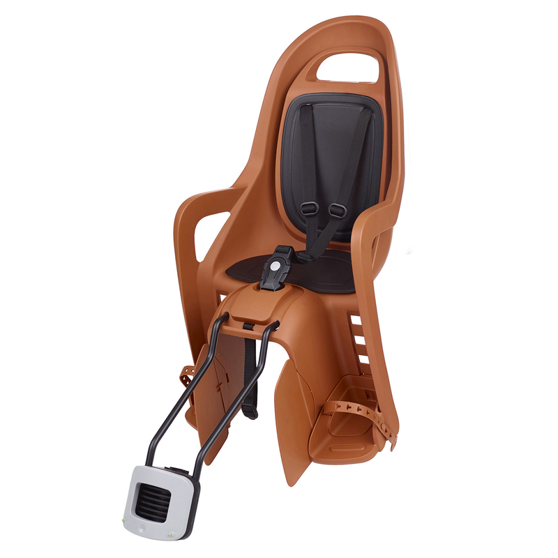 POLISPORT Groovy Maxi FF 29 Rear Child Bike Seat Frame Mounting - Caramel Brown/Black
