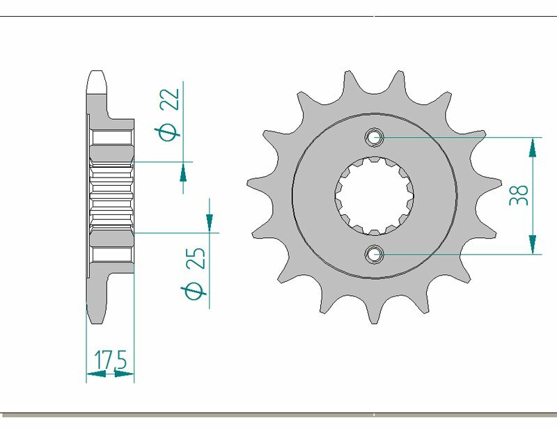 AFAM Standard Stahlritzel vorne 52616 - 525 AFAM Standard Stahlritzel vorne 52616 - 525