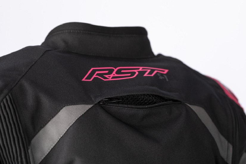RST Damen S1 CE Textil-Jacke - Schwarz/Neon Pink Size L