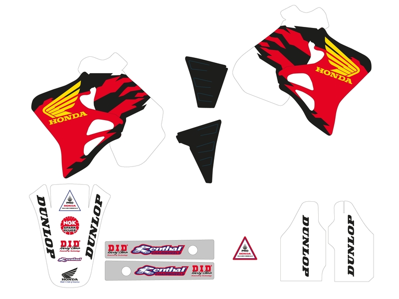 TECNOSEL Stickers Kit Team passend für Honda USA 1992 TECNOSEL Stickers Kit Team passend für Honda USA 1992