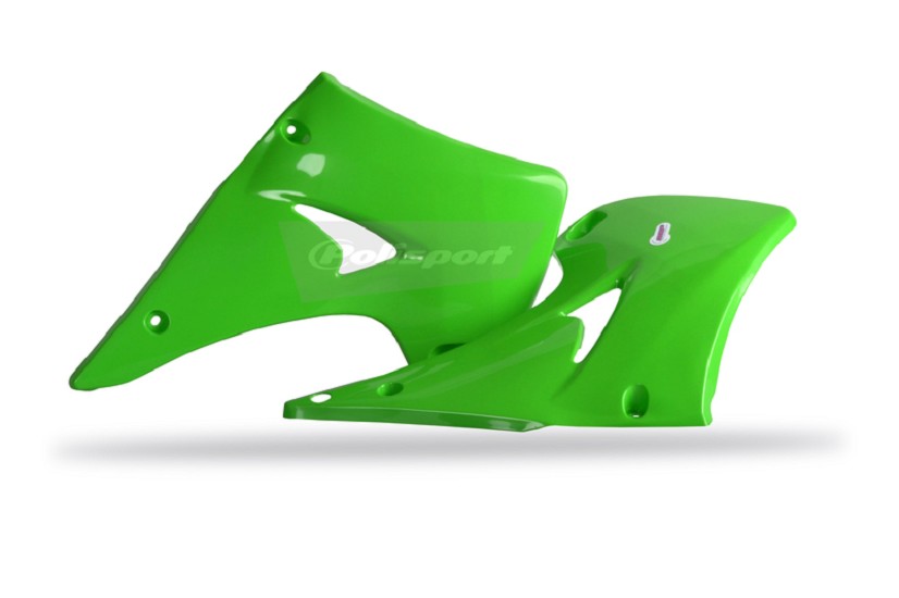 POLISPORT Kühlerspoiler seitlich Grün passend für Kawasaki KX125/K X250