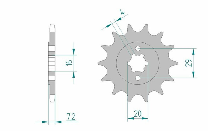 AFAM Standard Stahlritzel vorne 22305 - 520 AFAM Standard Stahlritzel vorne 22305 - 520
