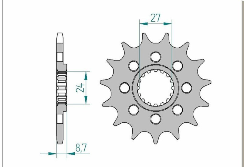 AFAM Standard Stahlritzel vorne 22902 - 520 AFAM Standard Stahlritzel vorne 22902 - 520