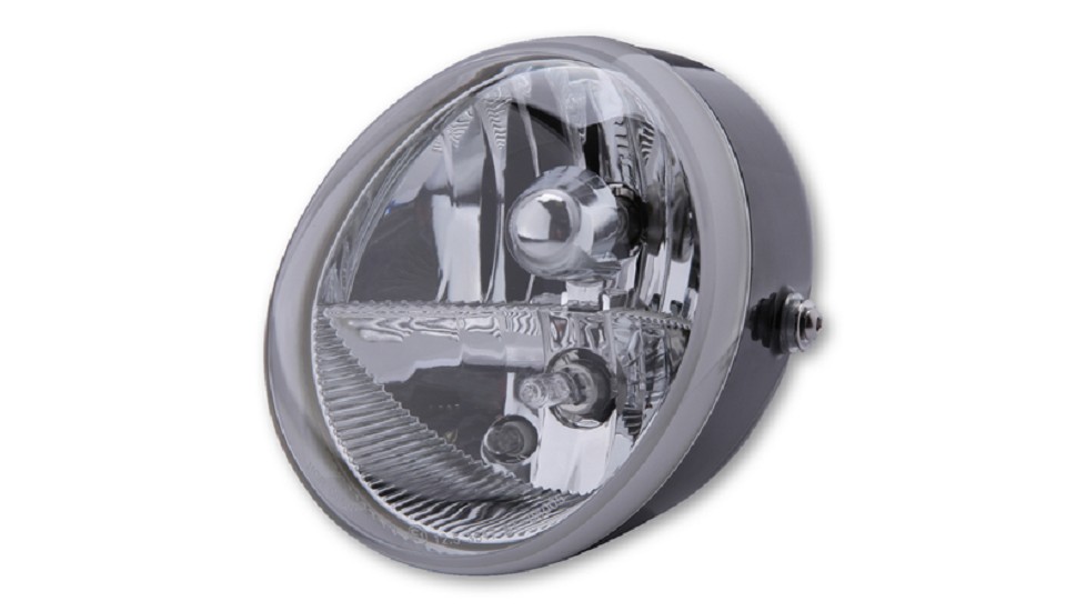 SHIN YO Universal Scheinwerfer oval mit Standlicht, Schwarz, 12V H9+H11,