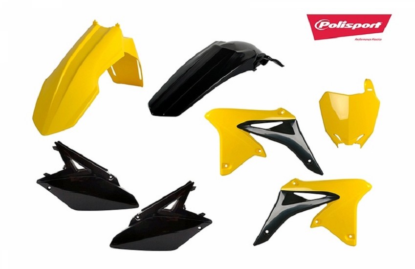 POLISPORT Plastik-Kits gelb/schwarz passend für Suzuki RM-Z250