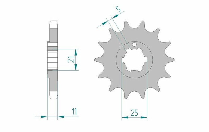 AFAM Standard Stahlritzel vorne 24400 - 530 AFAM Standard Stahlritzel vorne 24400 - 530