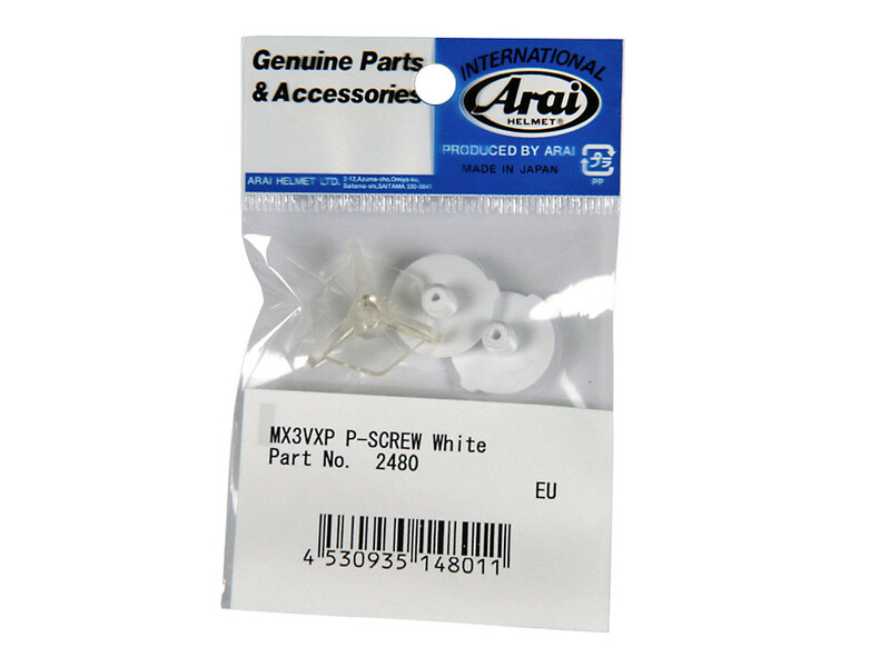 ARAI Helmschild Schraubenset White MX-V/VX-3/Penta Helme ARAI Helmschild Schraubenset White MX-V/VX-3/Penta Helme