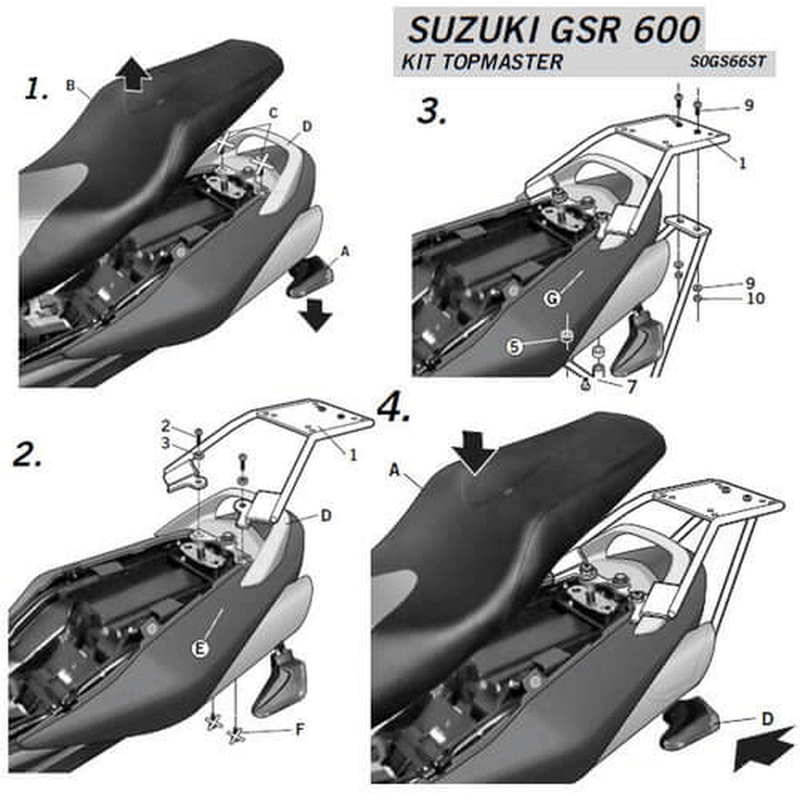 SHAD Top Master Montagesatz - passend für Suzuki