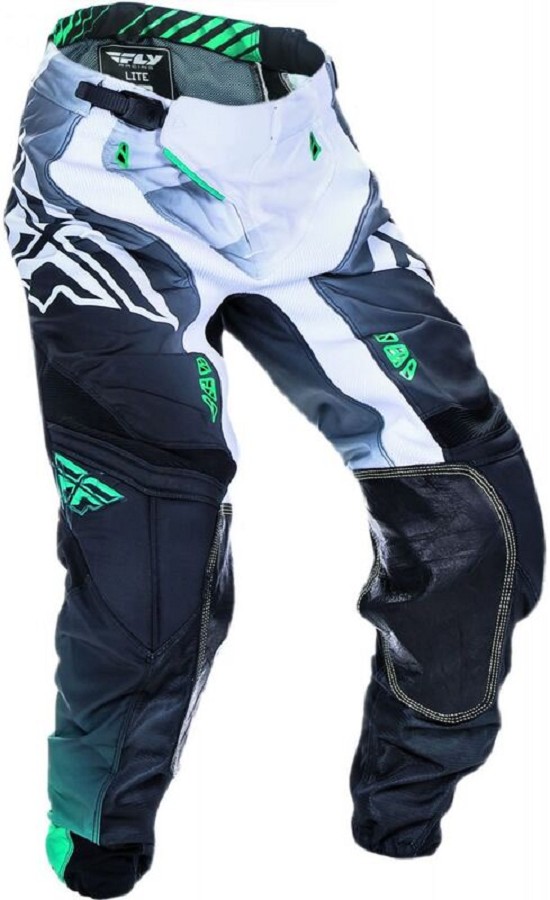 FLY RACING Lite Hydrogen Pants Black/White/Teal Sz 28 FLY RACING Lite Hydrogen Pants Black/White/Teal Sz 28