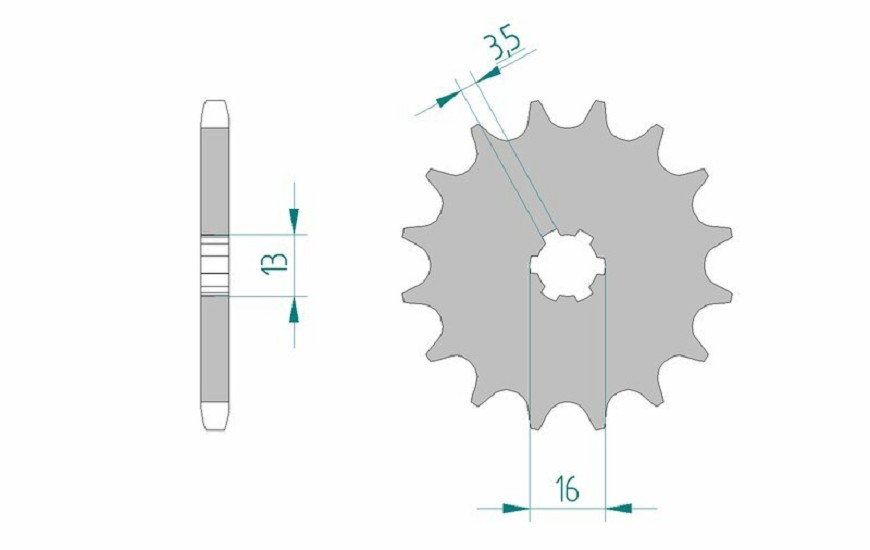 AFAM Standard Stahlritzel vorne 22102 - 428 AFAM Standard Stahlritzel vorne 22102 - 428