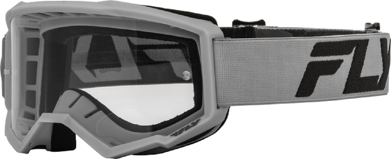 FLY RACING Focus Brille Silver/Anthrazit - Transparente Linse FLY RACING Focus Brille Silver/Anthrazit - Transparente Linse