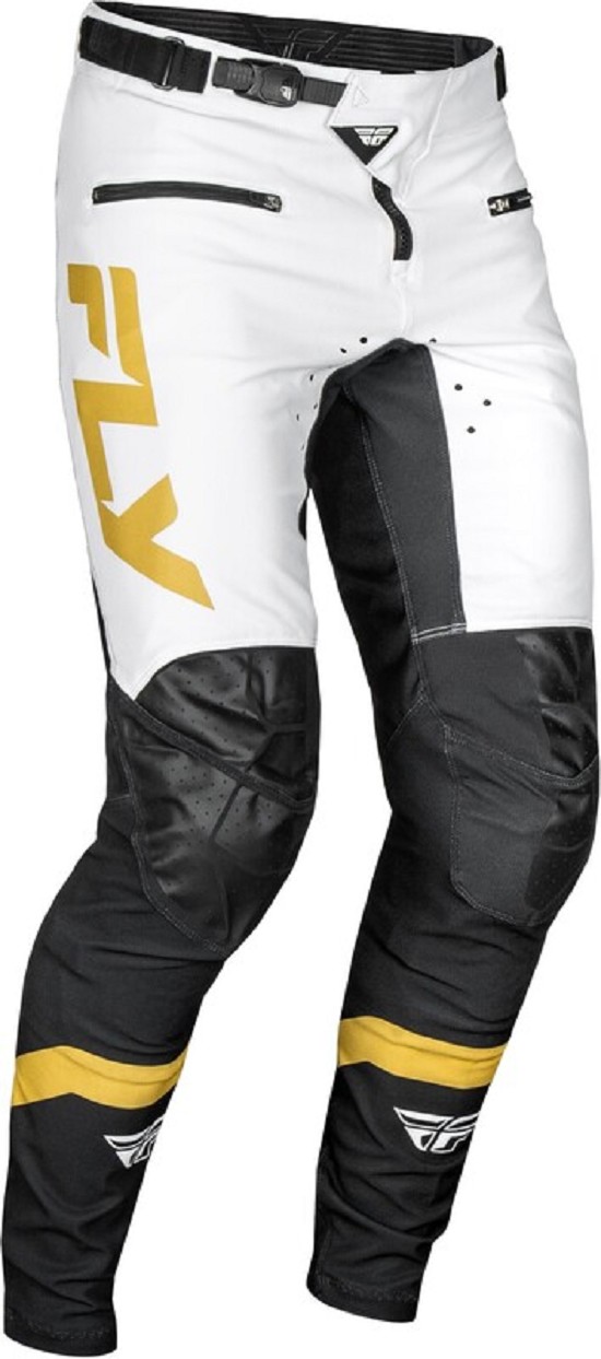 FLY RACING Rayce Fahrradhose - Weiß/Schwarz/Gold FLY RACING Rayce Jugend Fahrradhose - Weiß/Schwarz/Gold