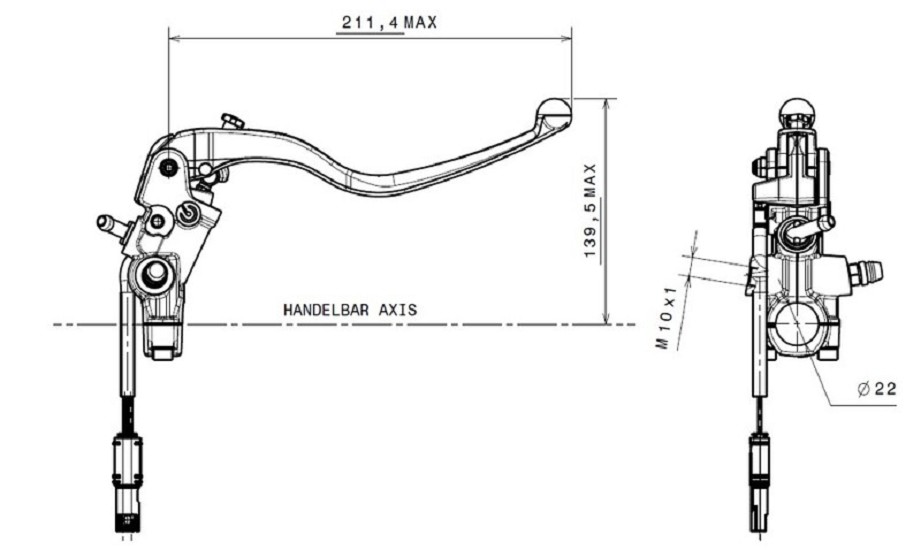BREMBO Bremshauptzylinder Ø18x21mm Titan