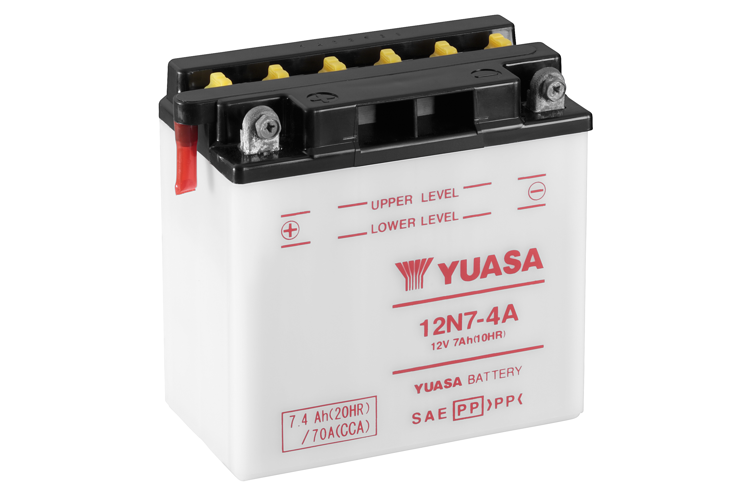 Batterie YUASA 12N7-4A (CP) mit Säurepack 12V/7AH (10 Std.) [135x75x133] CCA=70A