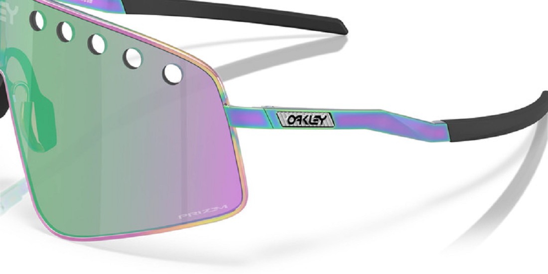 OAKLEY Sutro TI Sweep Sunglasses - Polished Oil Slick Prizm Road Jade Lens